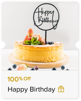 100% Off  Complimentary Cake